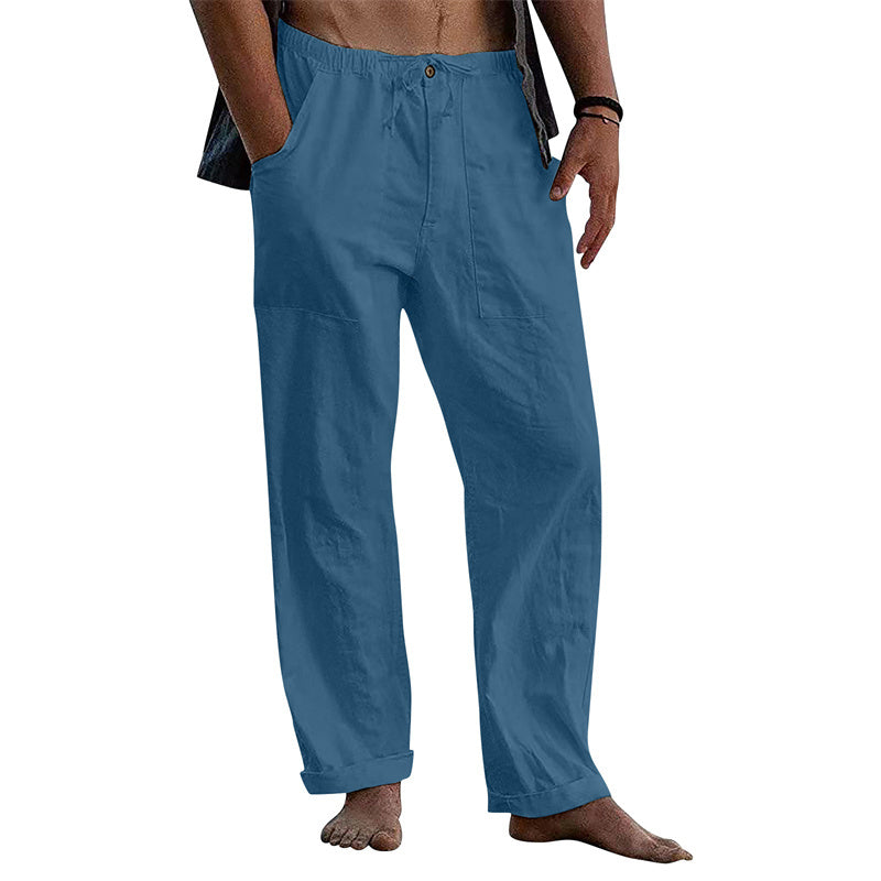 Linen Casual Drawstring Loose Pants