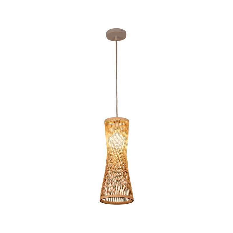 Japanese Style Bamboo Artwork Chandelier