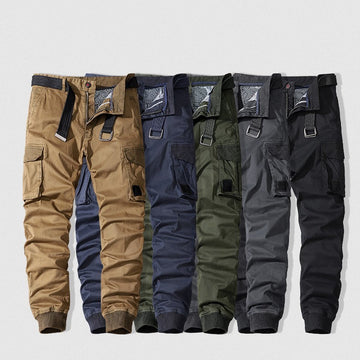 Multi-pocket Loose Straight Casual Cotton Pants