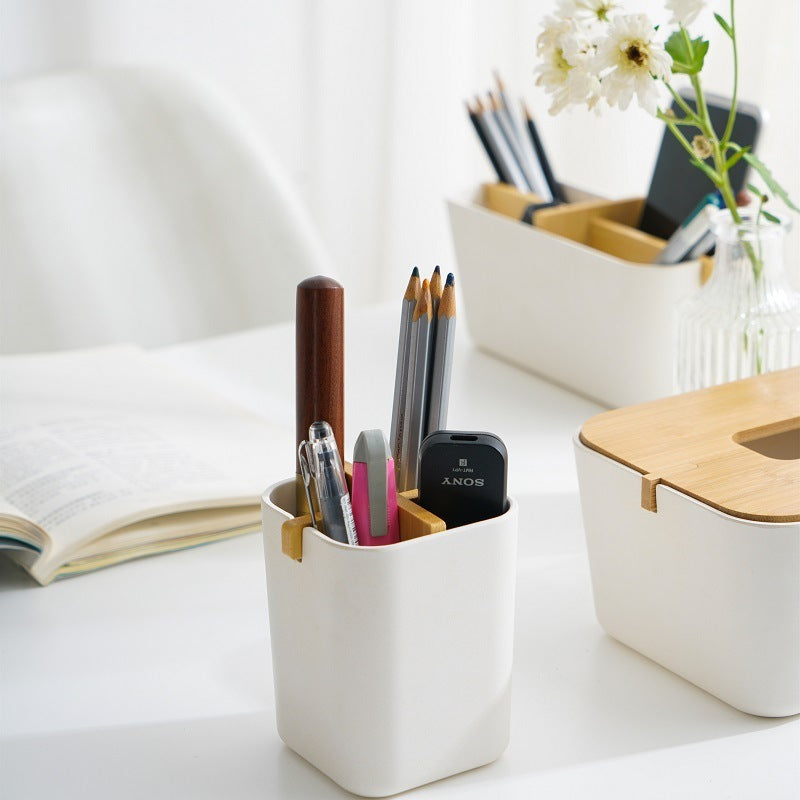 Elegant Bamboo Fiber Holder with 4 compartments