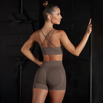 Seamless Tight Sports Shorts and Top