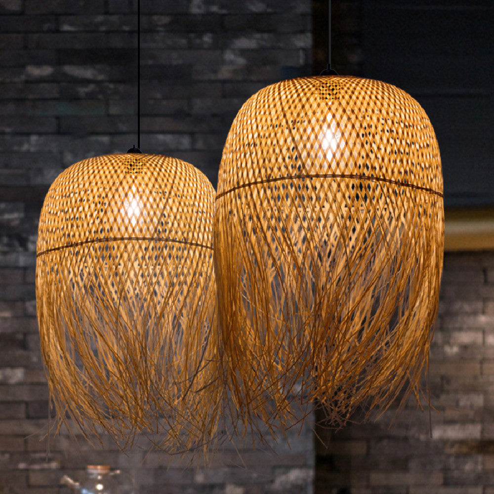 Bamboo Weaved Chandelier