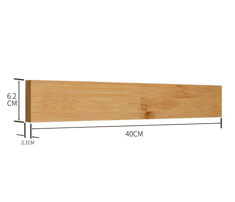 Wall Mounted Bamboo Magnet Knife Holder