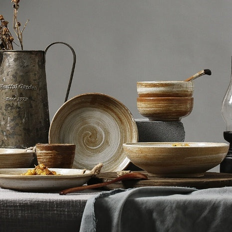 Japanese Style Coarse Pottery Tableware