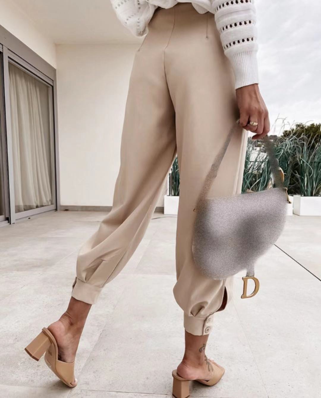Thin Nine-point Harem Pants Casual Overalls