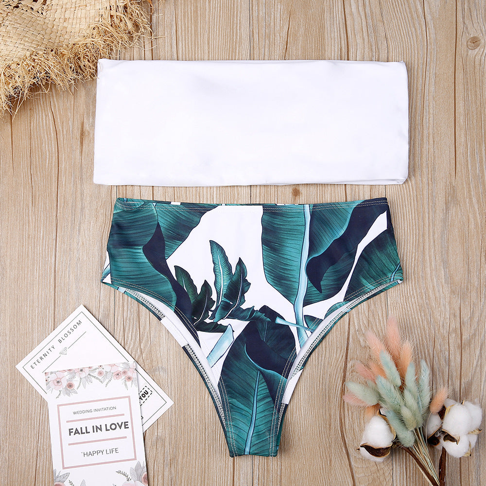 Strapless Brazilian Vintage Style Bikini Set