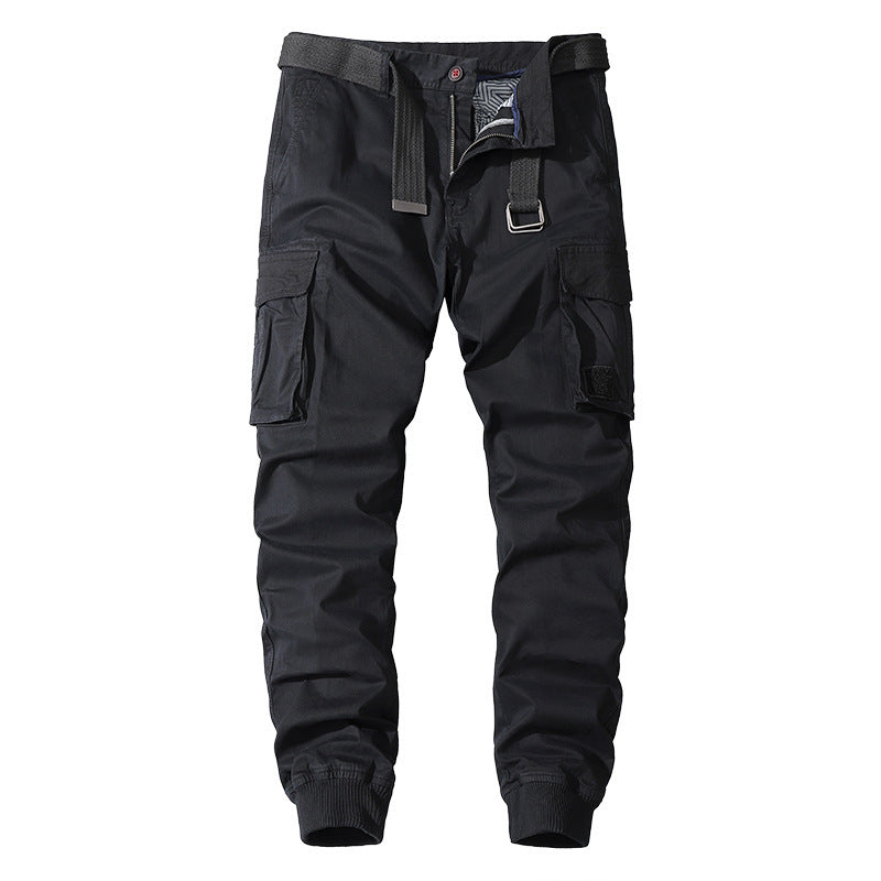 Multi-pocket Loose Straight Casual Cotton Pants