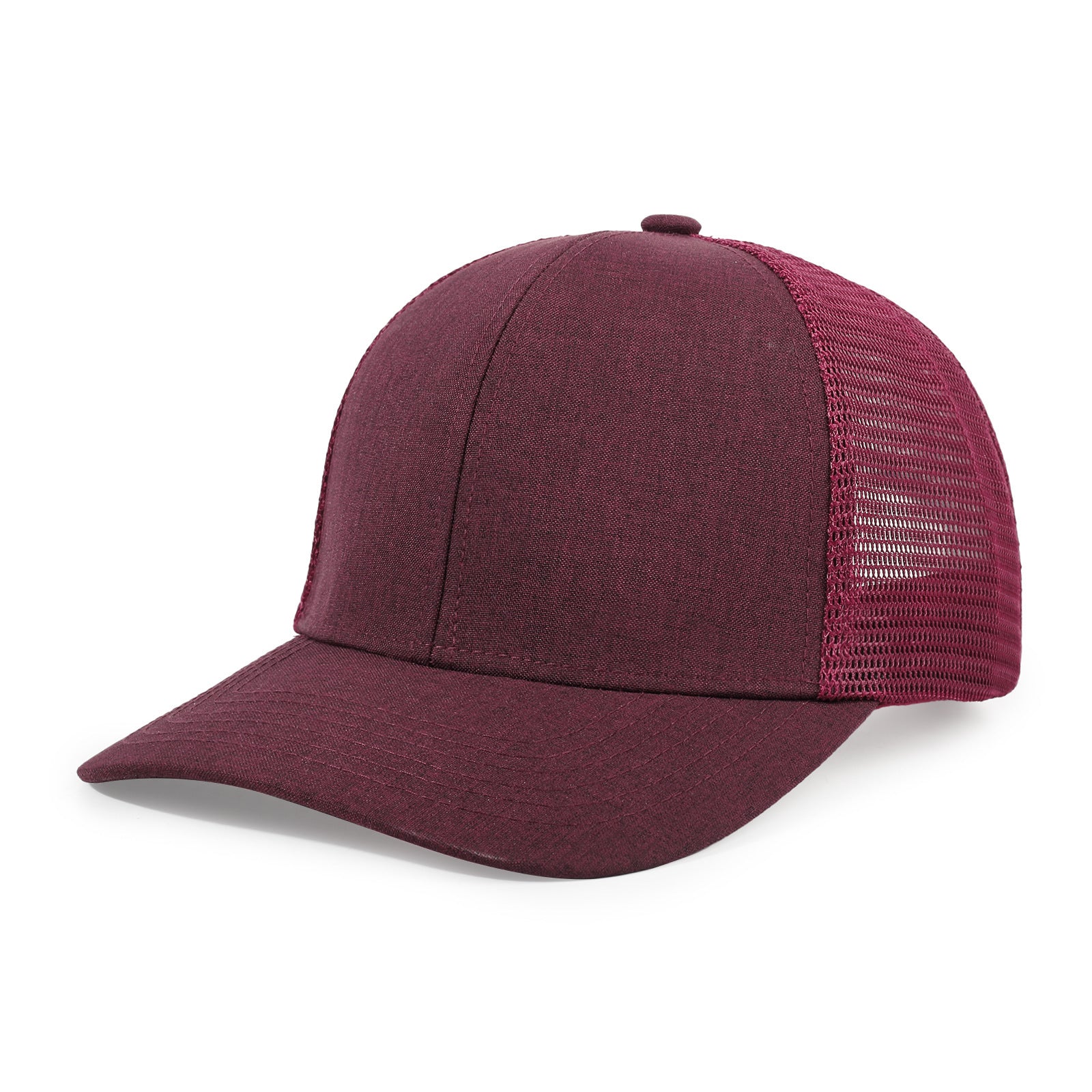 Micro Curved Brim Outdoor Half Mesh Breathable Trucker Hat