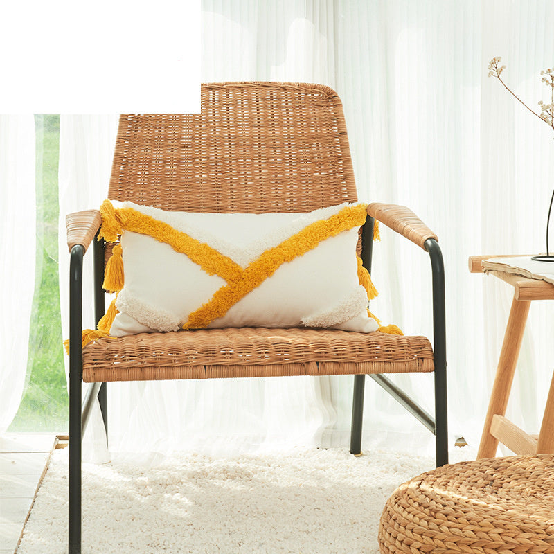 Moroccan Embroidered Geometric Cushion Cover