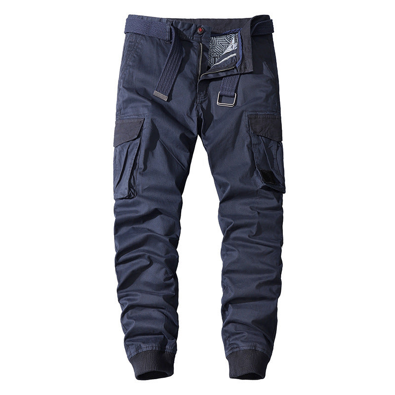 Multi-pocket Loose Straight Casual Cotton Pants