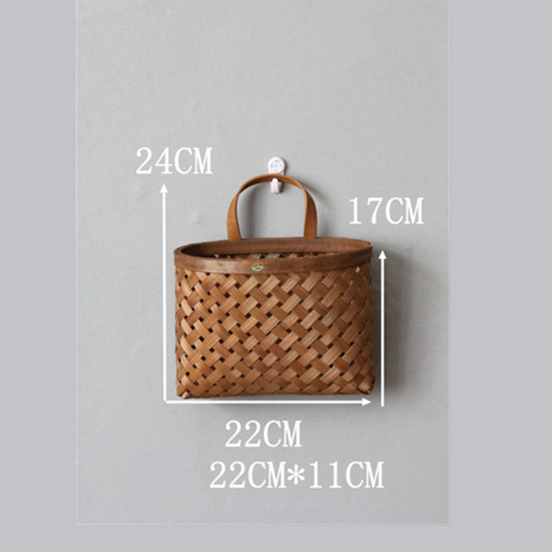 Wall Hanging Bamboo Woven Flower Basket