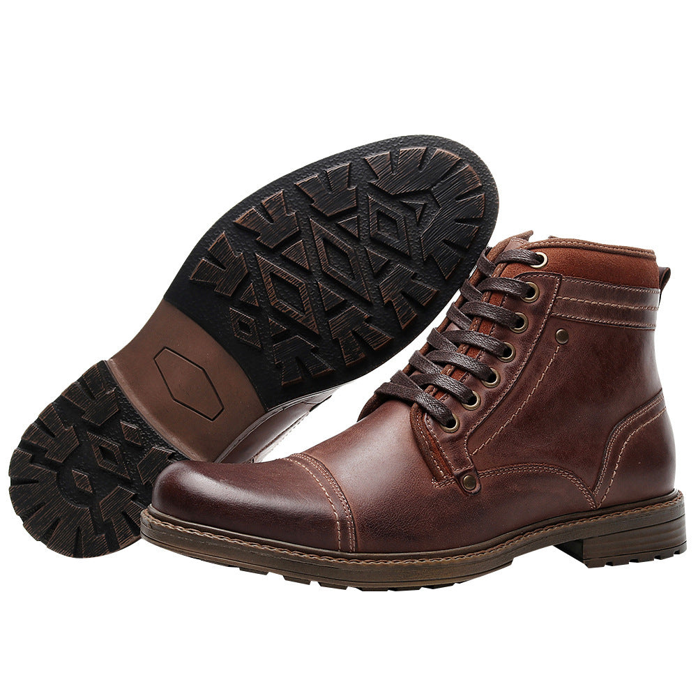 Simple Leather Men's Boots