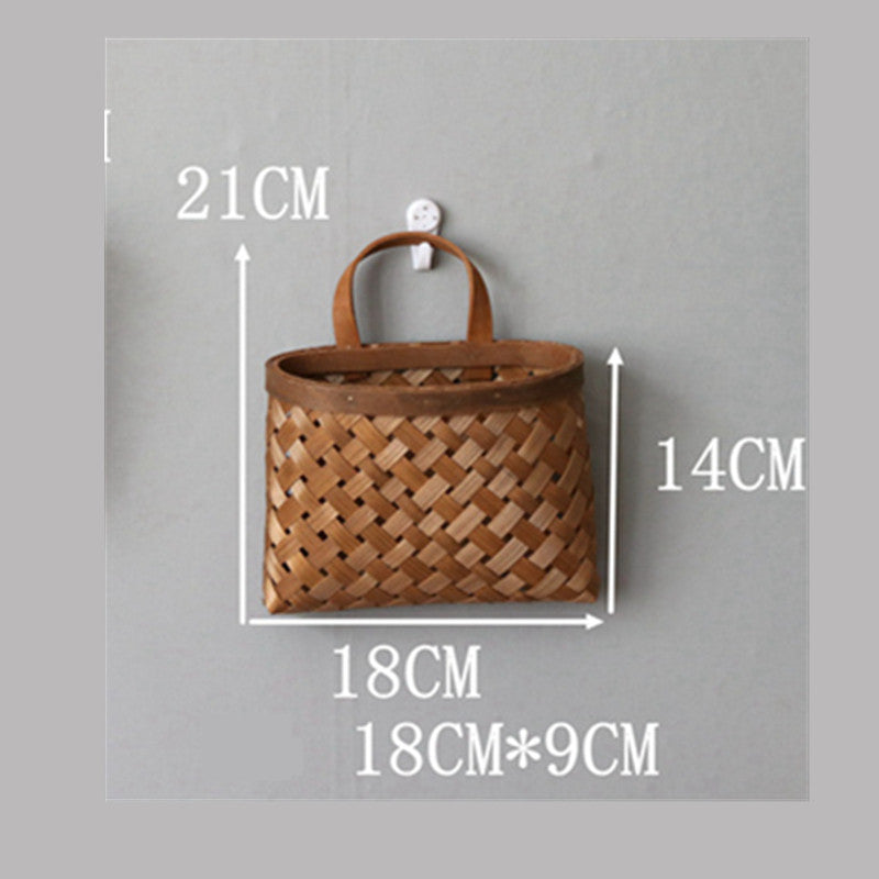 Wall Hanging Bamboo Woven Flower Basket
