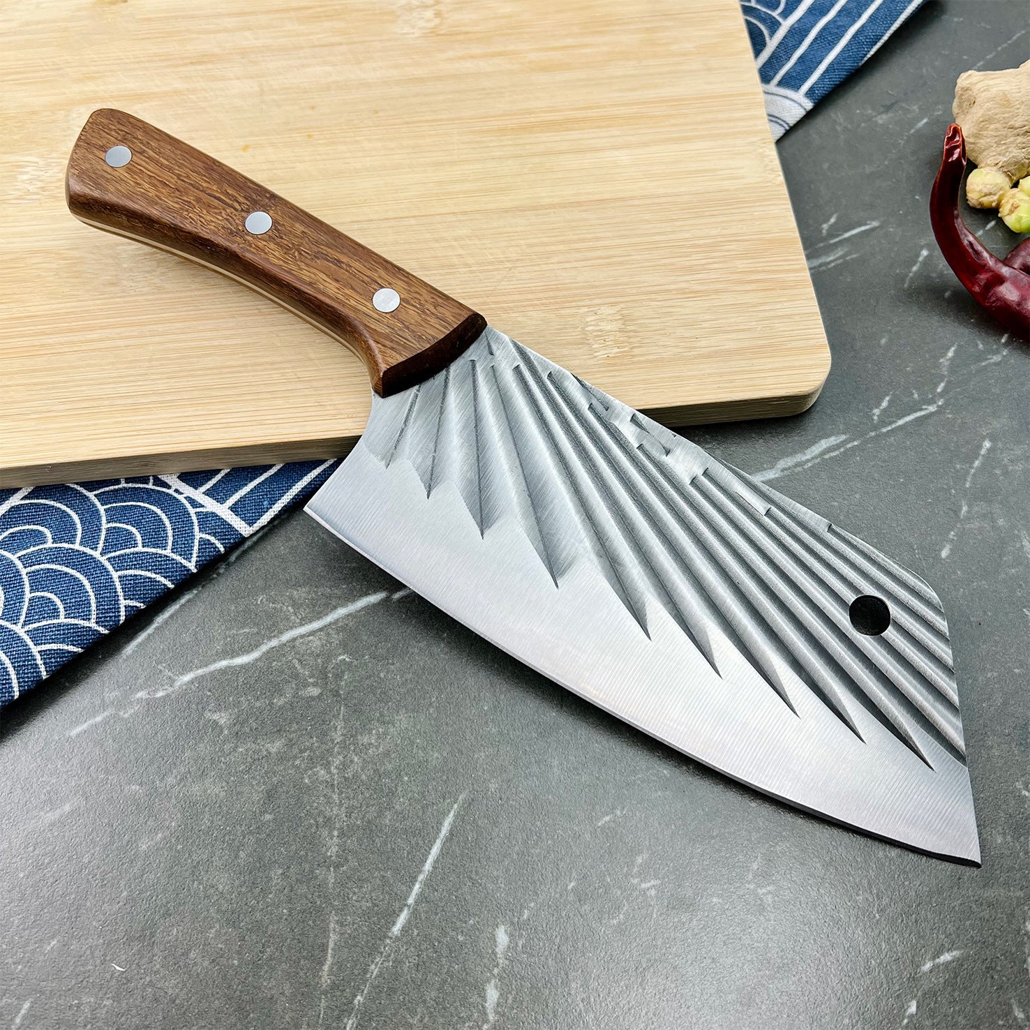 Handmade Stainless Steel Chef's Knifes with Bamboo handle