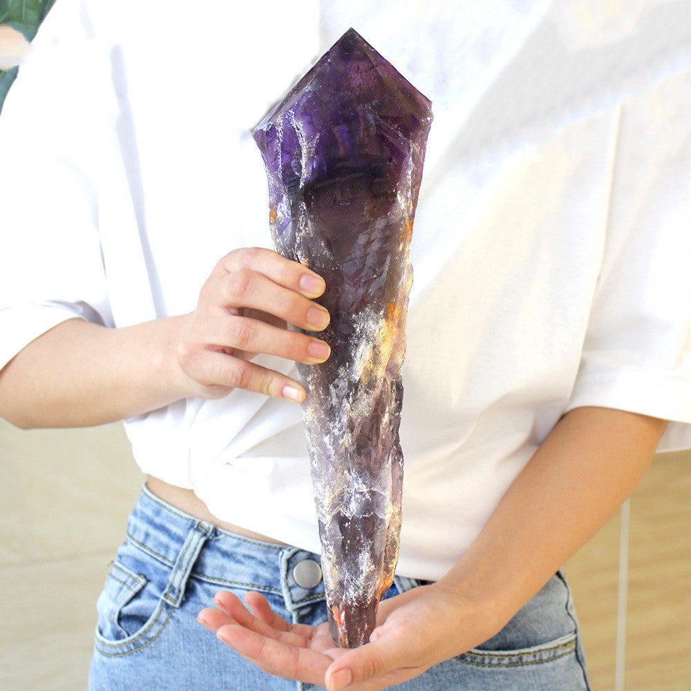 Natural Amethyst Backbone Scepter Ornament