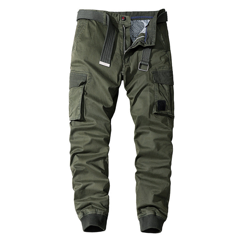Multi-pocket Loose Straight Casual Cotton Pants