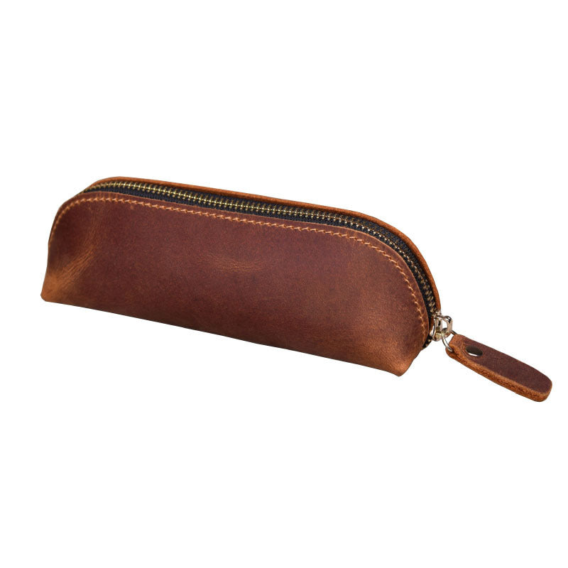 Handmade Leather Pencil, Glasses Storage Case