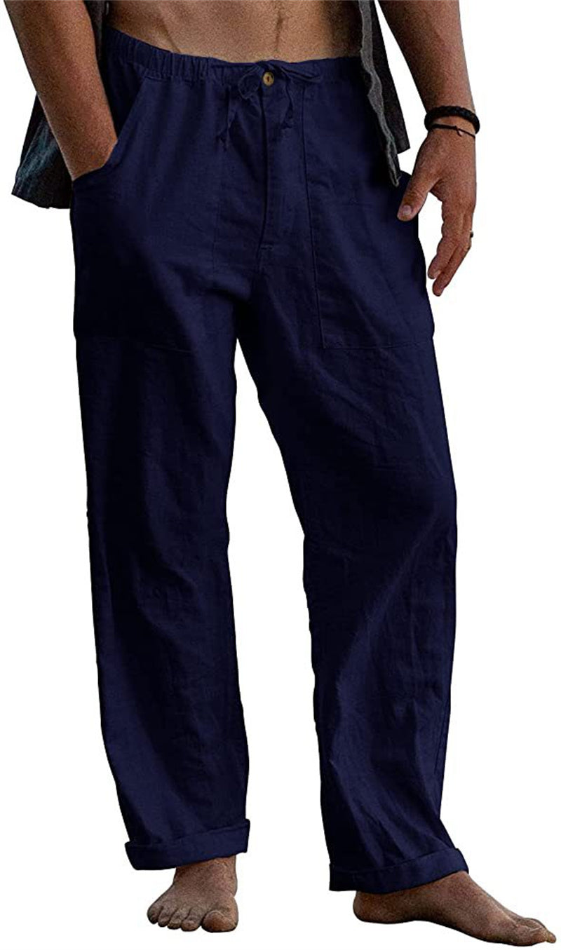 Linen Casual Drawstring Loose Pants
