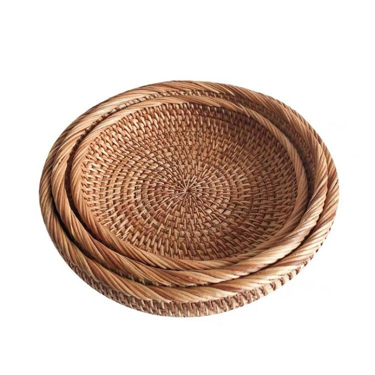 Hand made Straw Basket Plate