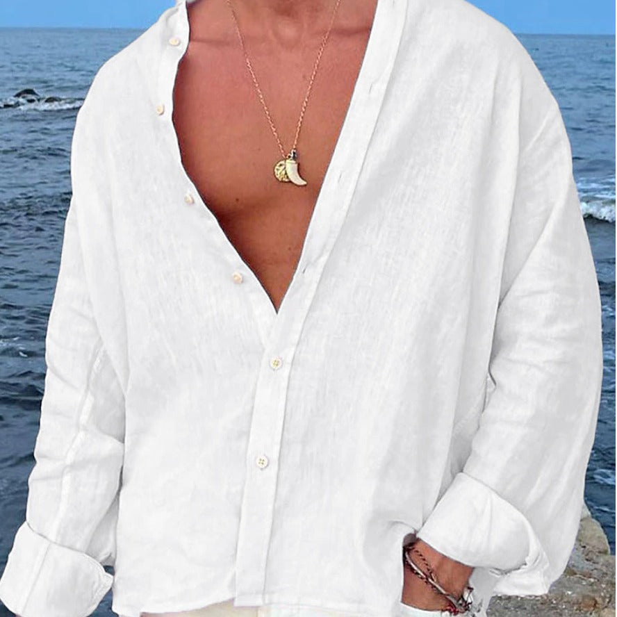 Men's Cozy Cotton Shirts, Basic Casual