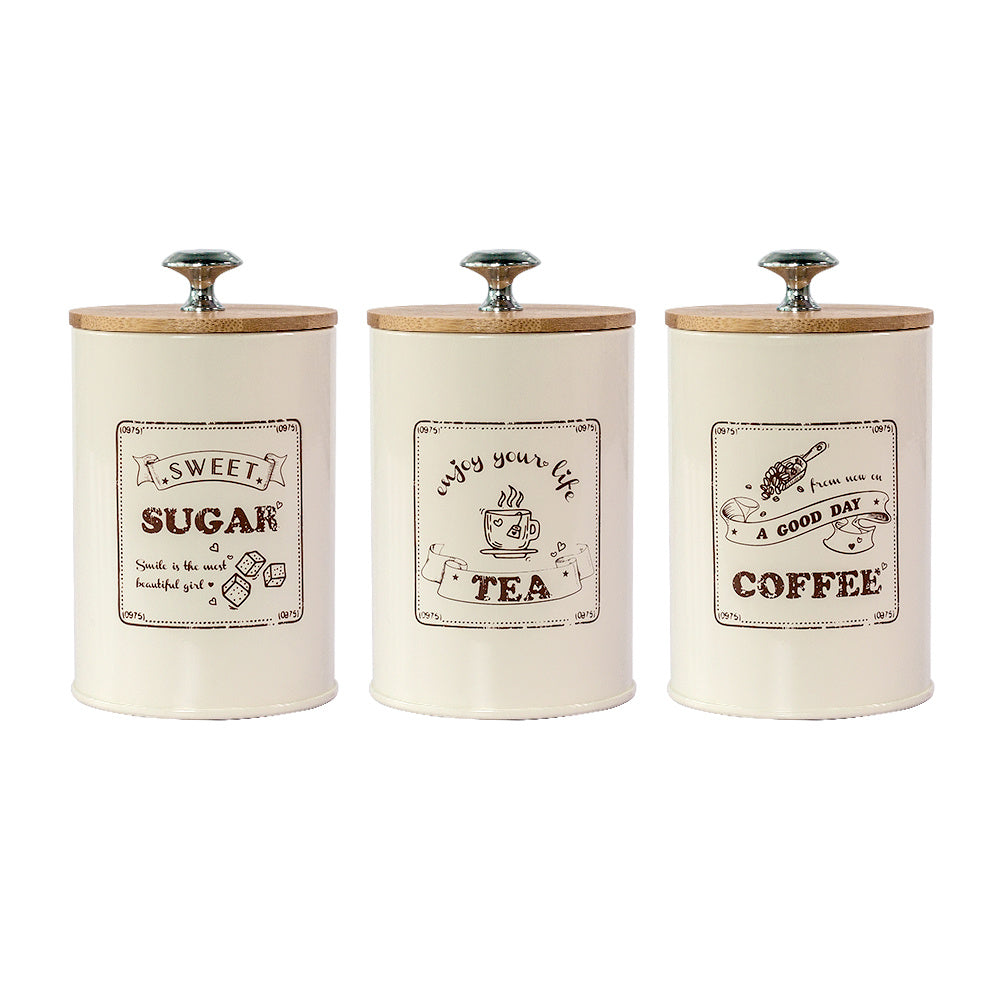 Nordic Style Bamboo Lid Moisture-proof Containers