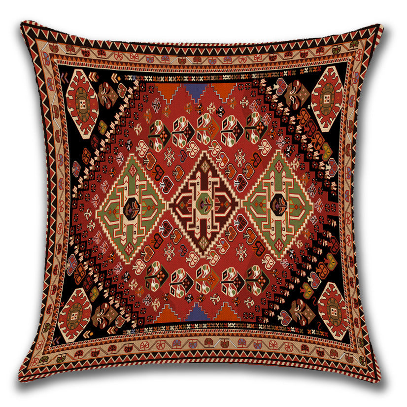 Persian Ethnic Linen Cushion Pillowcase