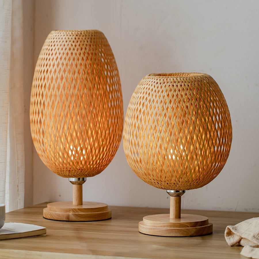 Bamboo Hand Woven Table Lamp Japanese Style