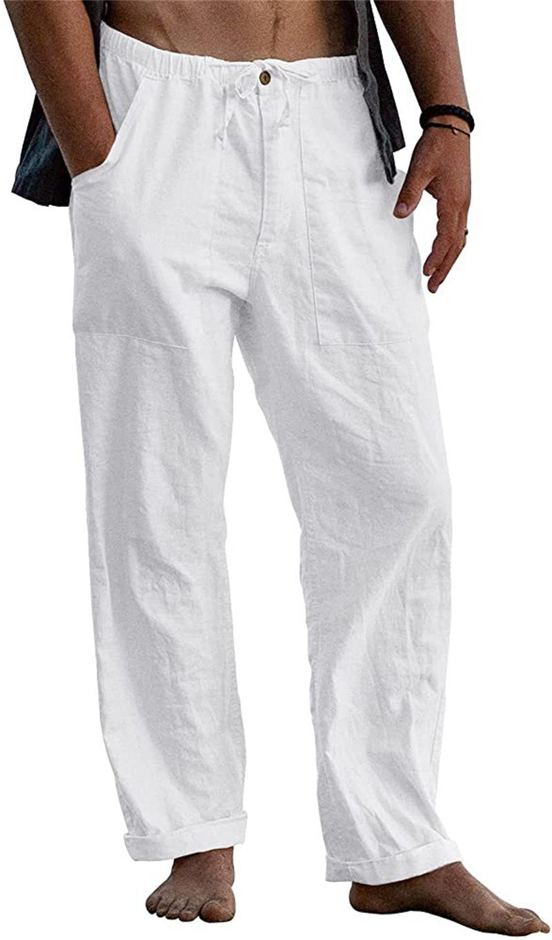 Linen Casual Drawstring Loose Pants