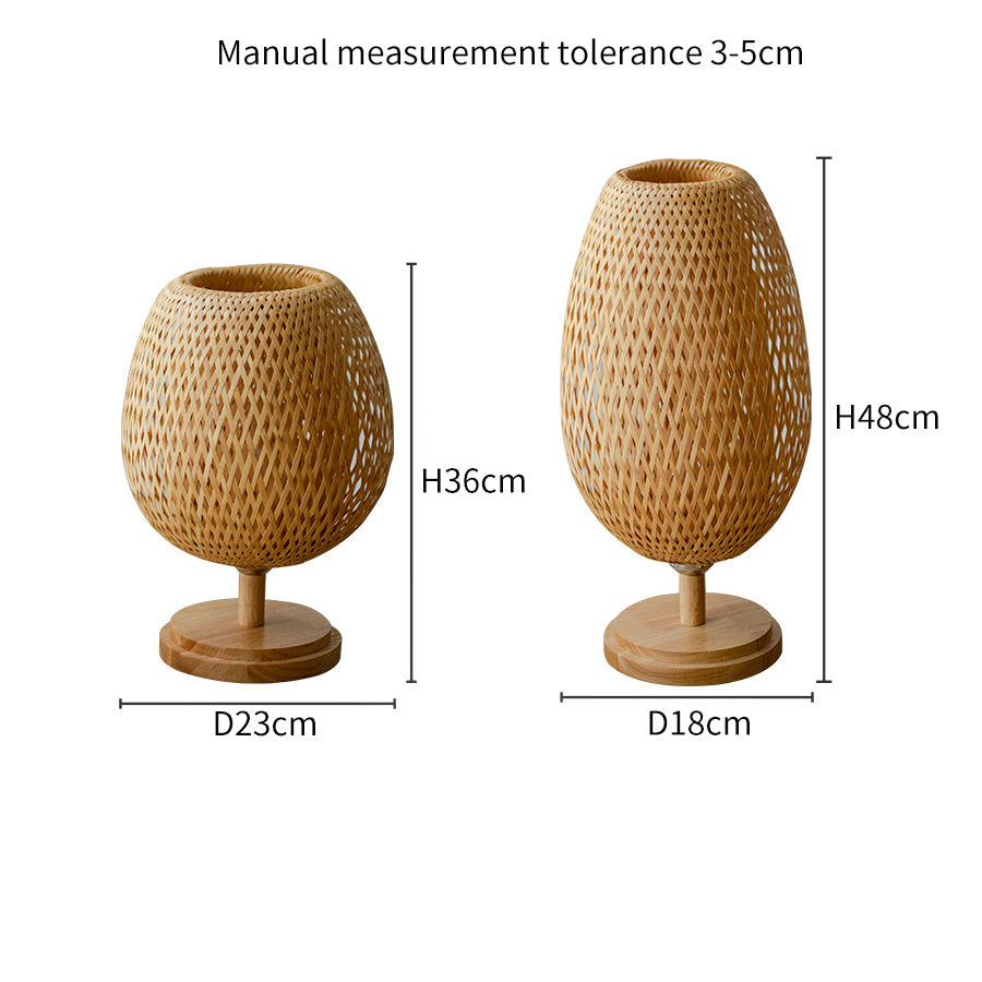 Bamboo Hand Woven Table Lamp Japanese Style