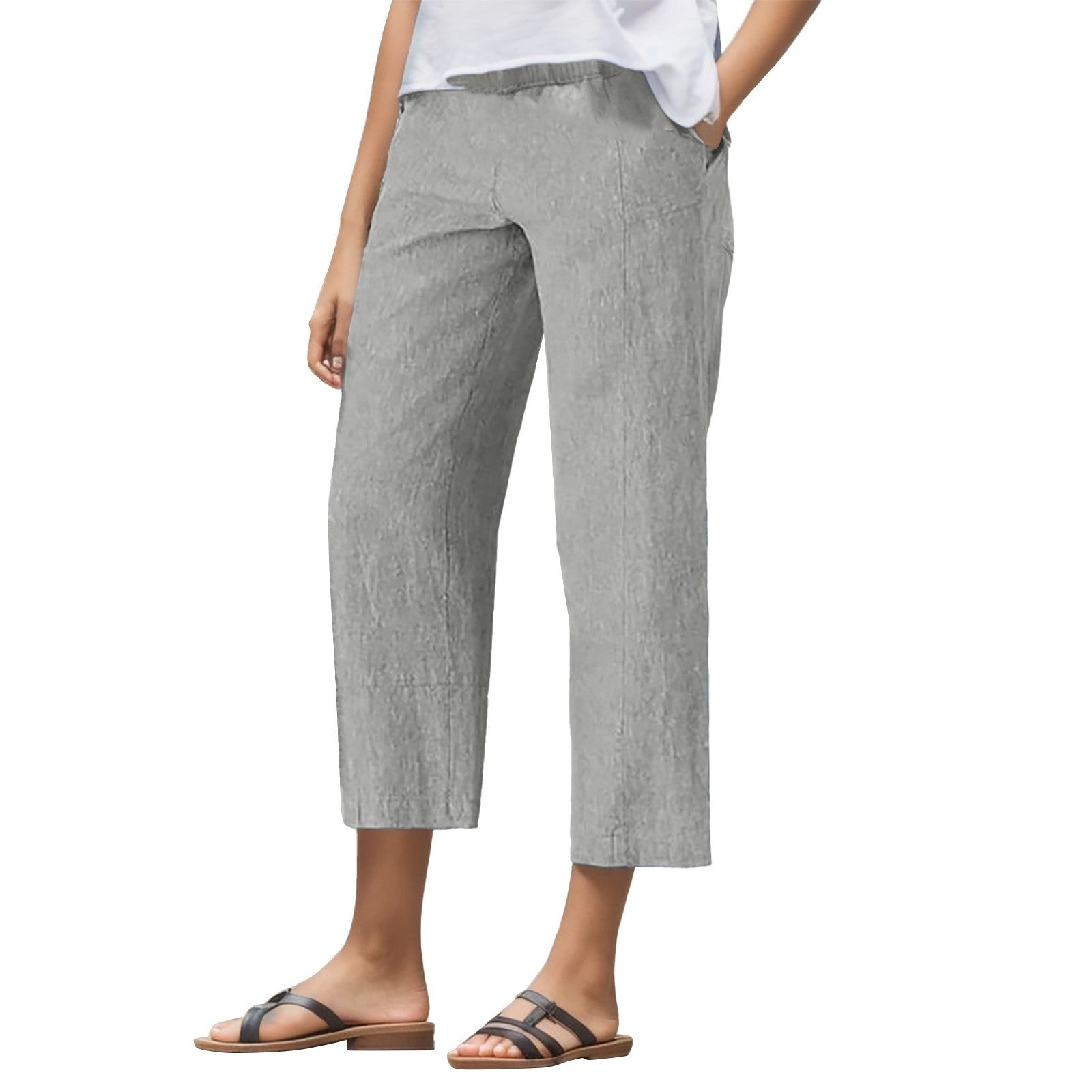 High Waist Cotton Harem Casual Pants