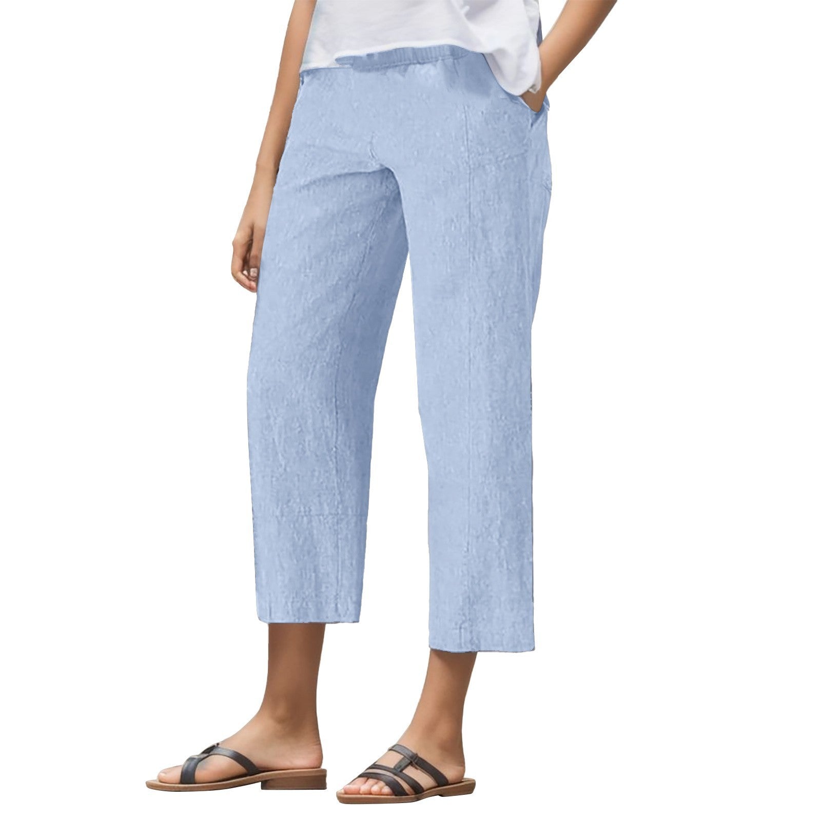 High Waist Cotton Harem Casual Pants