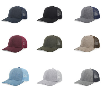 Micro Curved Brim Outdoor Half Mesh Breathable Trucker Hat