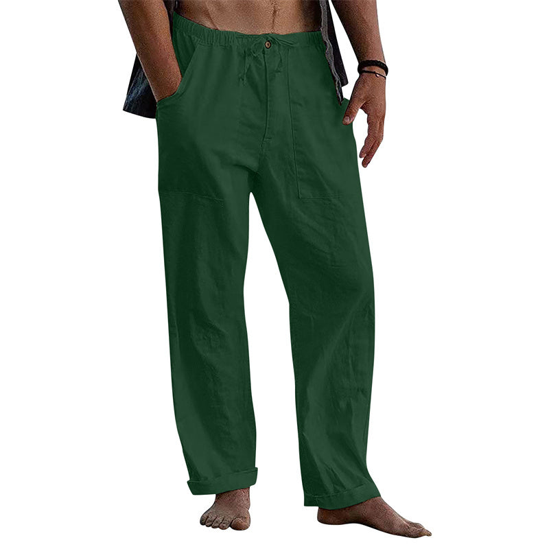 Linen Casual Drawstring Loose Pants