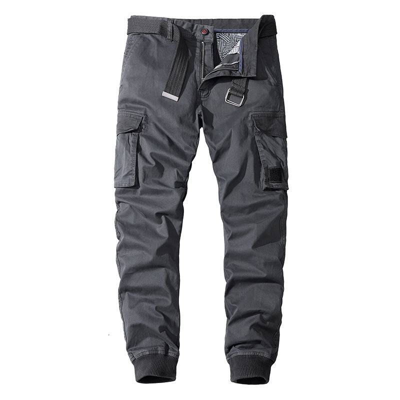 Multi-pocket Loose Straight Casual Cotton Pants