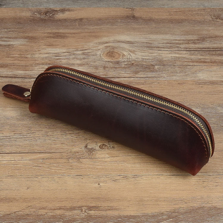 Handmade Leather Pencil, Glasses Storage Case