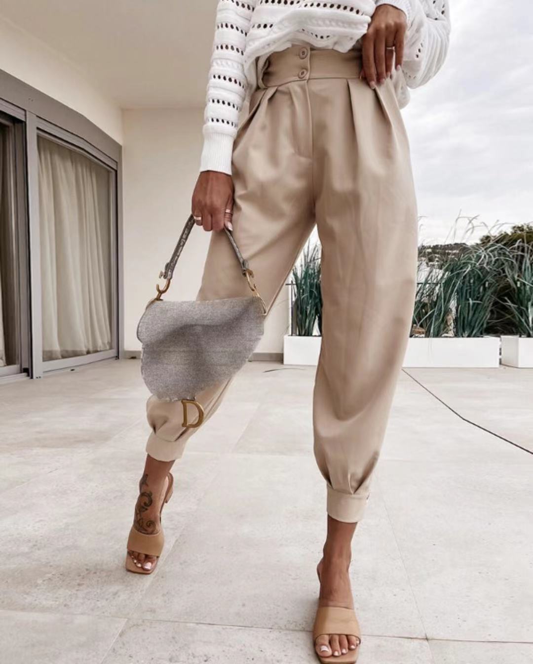 Thin Nine-point Harem Pants Casual Overalls