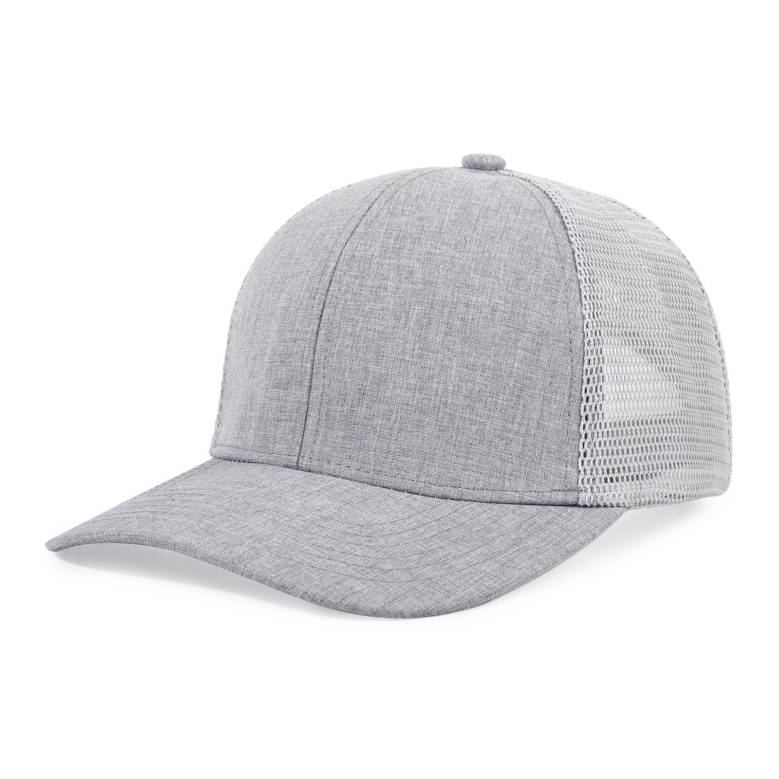 Micro Curved Brim Outdoor Half Mesh Breathable Trucker Hat