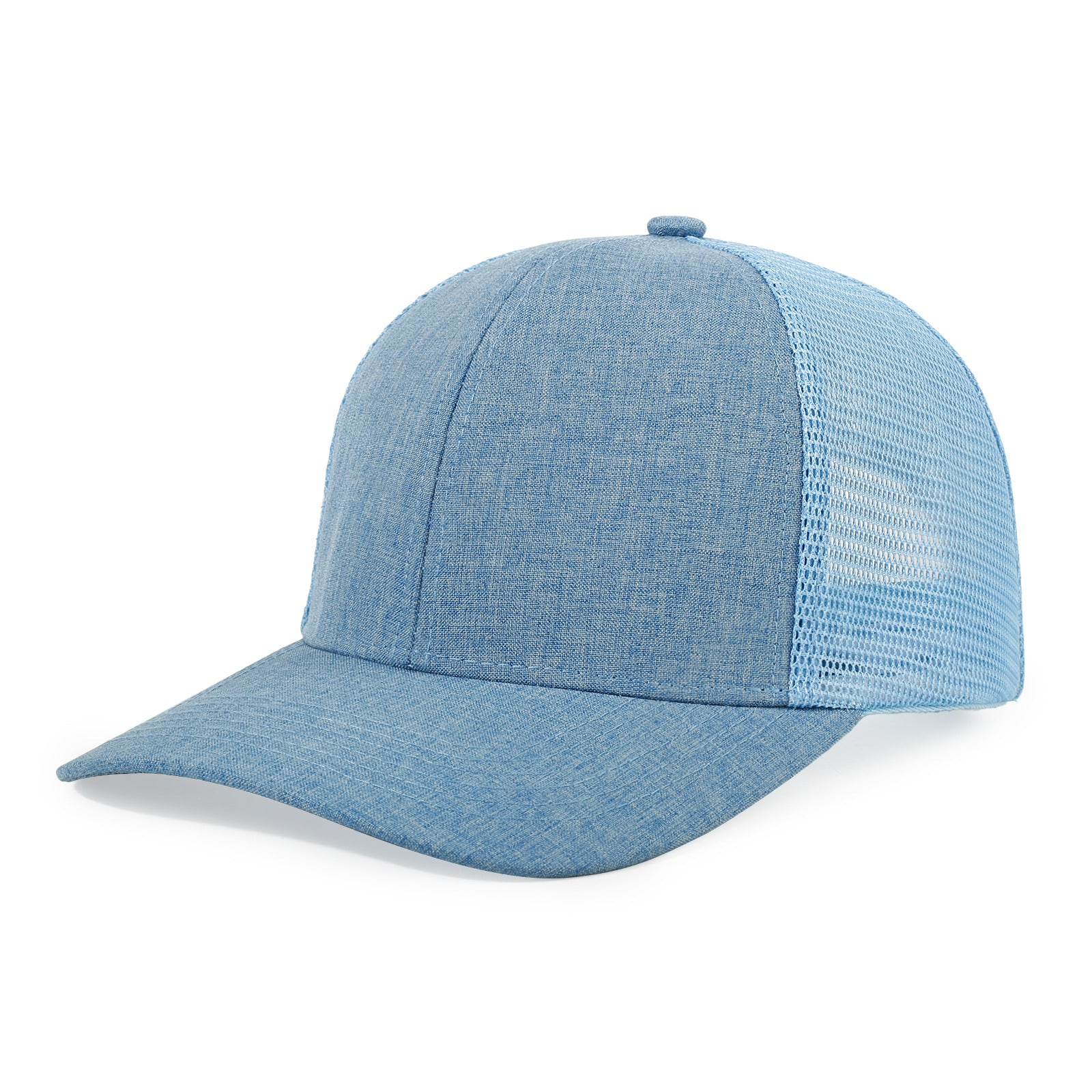 Micro Curved Brim Outdoor Half Mesh Breathable Trucker Hat