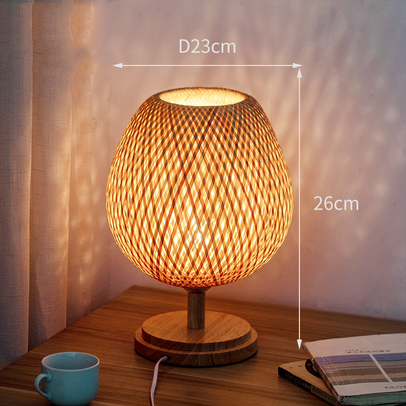 Bamboo Hand Woven Table Lamp Japanese Style