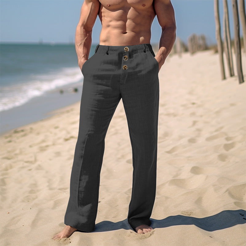 Men's Linen Comfort Breathable Beach Pants