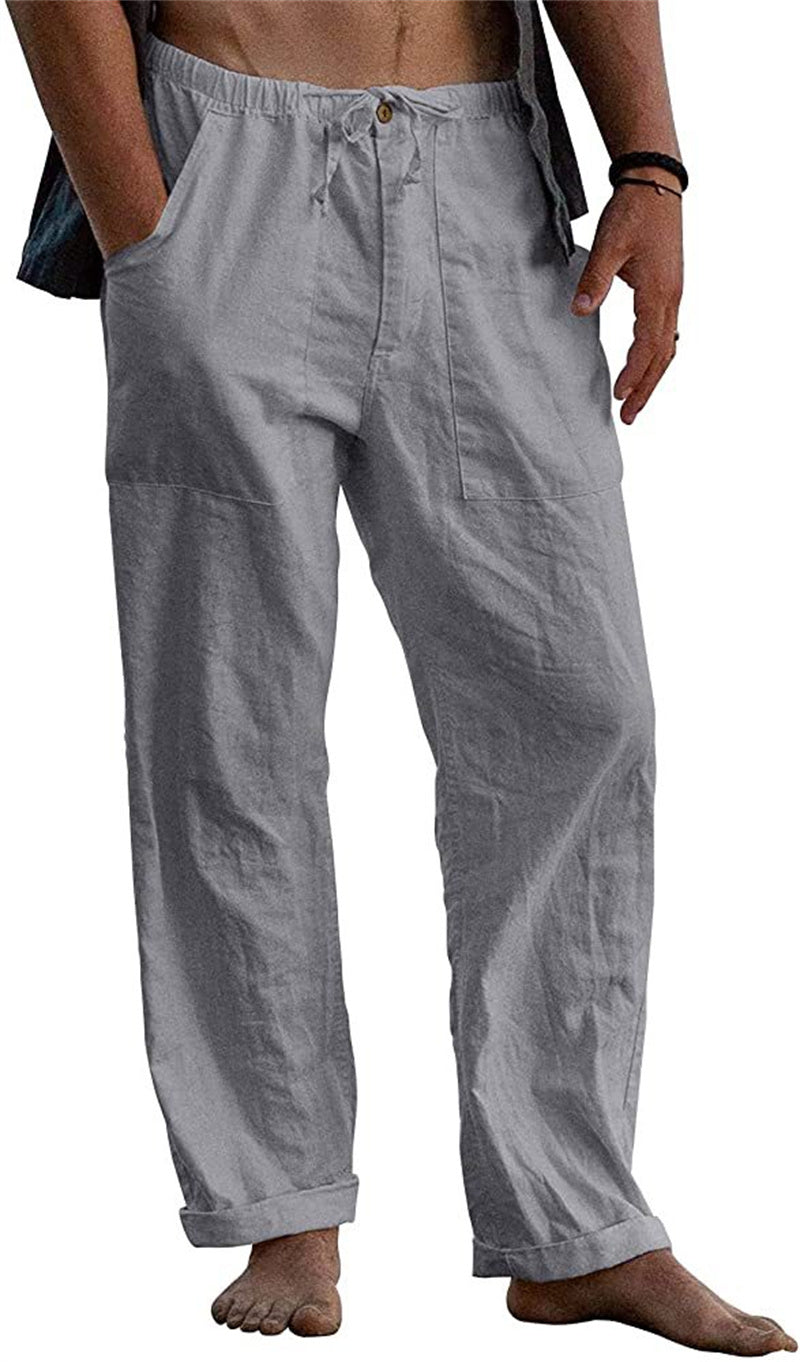 Linen Casual Drawstring Loose Pants