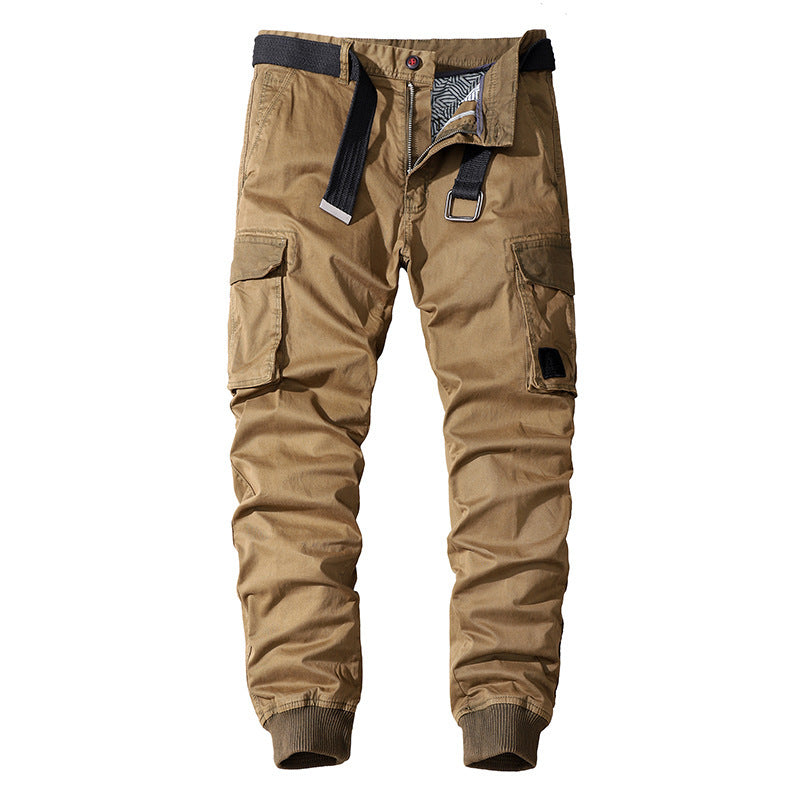 Multi-pocket Loose Straight Casual Cotton Pants