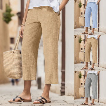 High Waist Cotton Harem Casual Pants