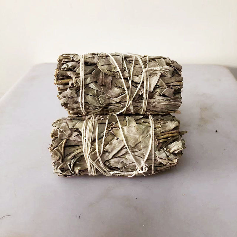 White Peruvian Salvia Officinalis and Holy Wood for Indoor Air Purification and Meditation