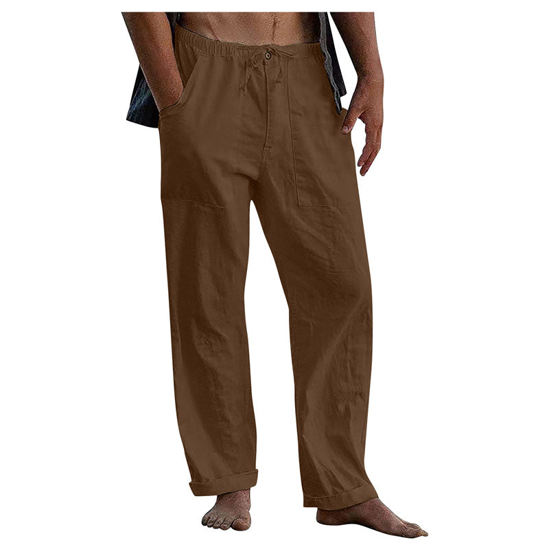 Linen Casual Drawstring Loose Pants