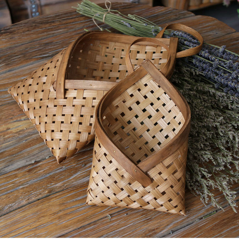 Wall Hanging Bamboo Woven Flower Basket