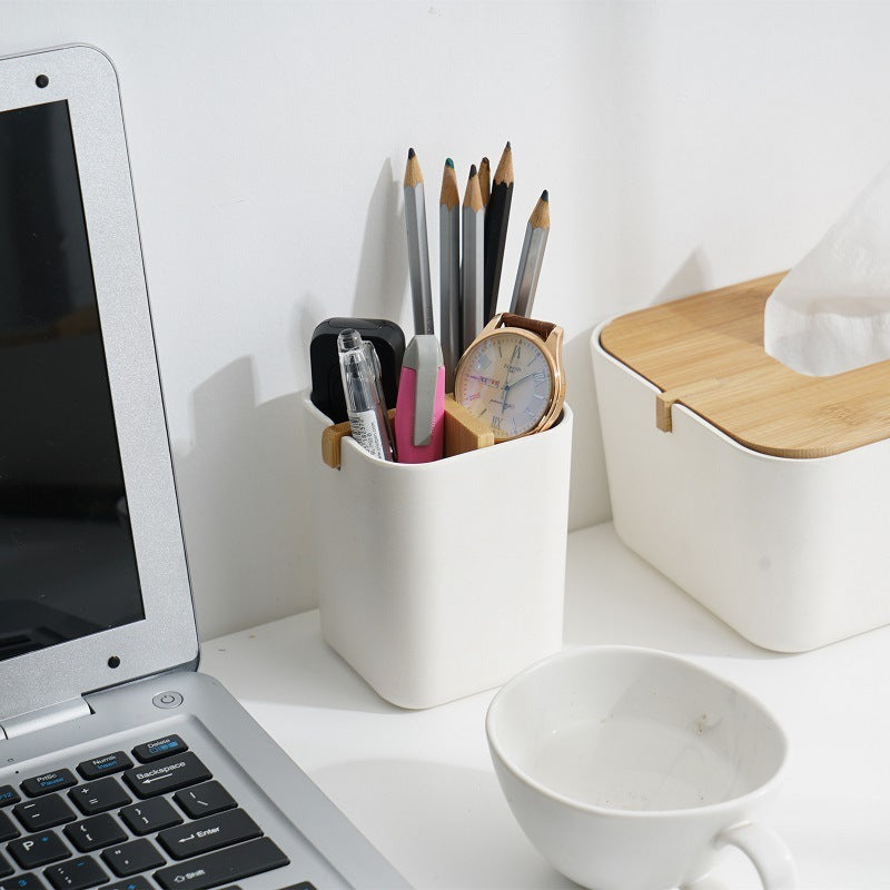 Elegant Bamboo Fiber Holder with 4 compartments